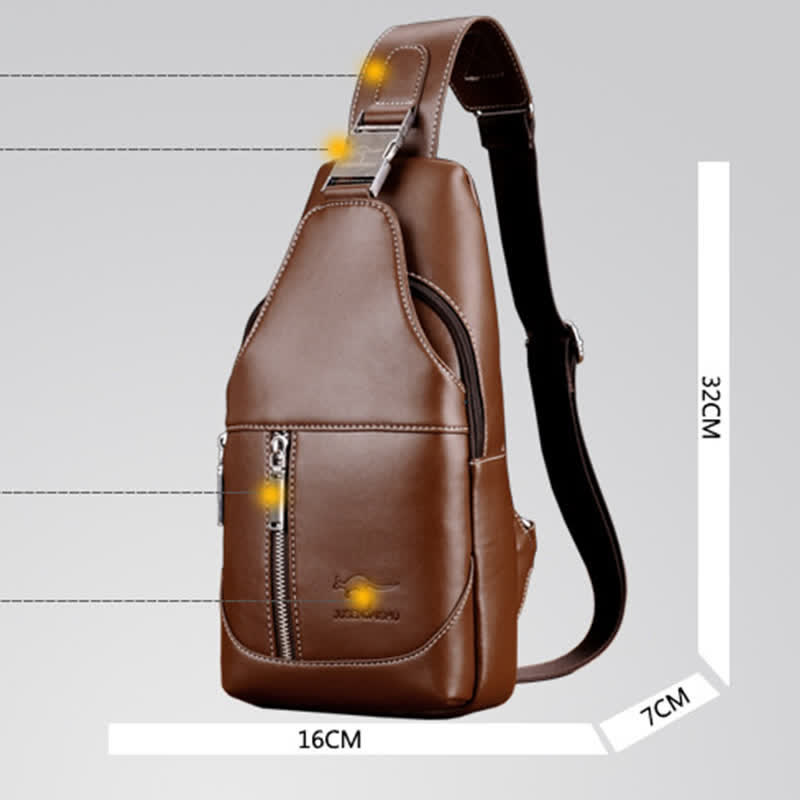Männer Casual Reise Crossbody Brust Sling Tasche Ein Schultergurt