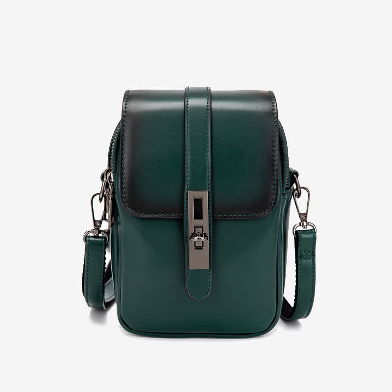 Retro-Handytasche, Mini-Umhängetasche aus Leder, Geldbörse für Damen