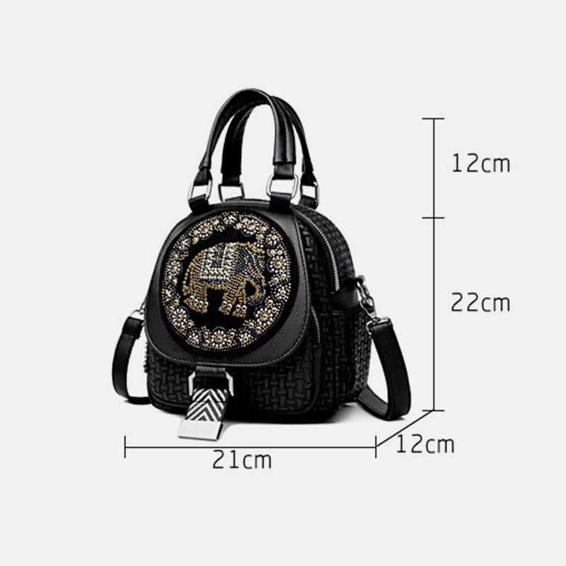 Multifunktionaler Reiserucksack für Damen mit Clamshell-Schnalle und weichem Leder