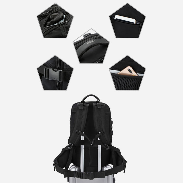 Business-Rucksack für Herren, multifunktionaler kurzer Reise-Laptop-Tagesrucksack