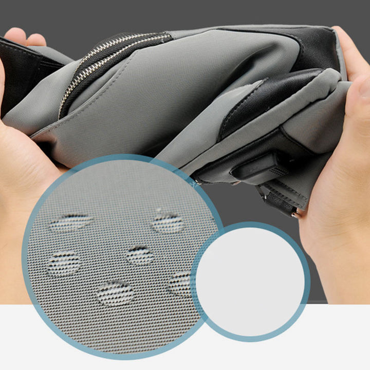 Wasserdichte Schultertasche mit USB-Ladefunktion 
