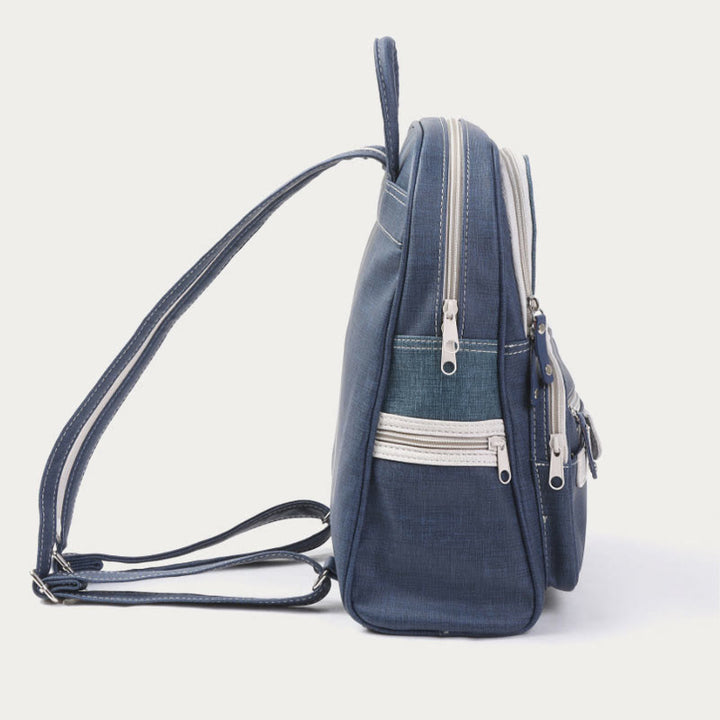 Schultertasche mit Reißverschluss für Damen, Retro, schlichter multifunktionaler Rucksack
