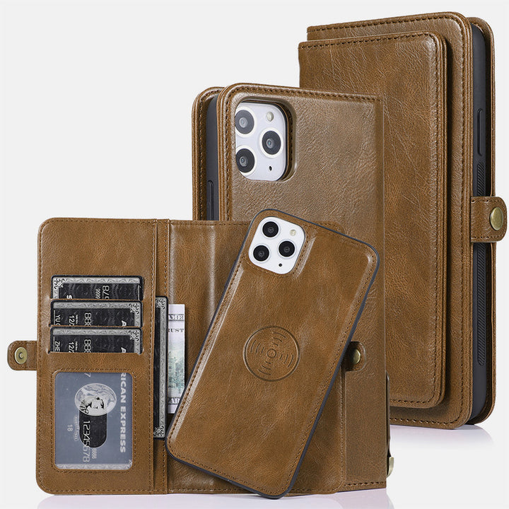 Multifunktionale abnehmbare magnetische Leder-Telefonhülle für iPhone16/15/14/13