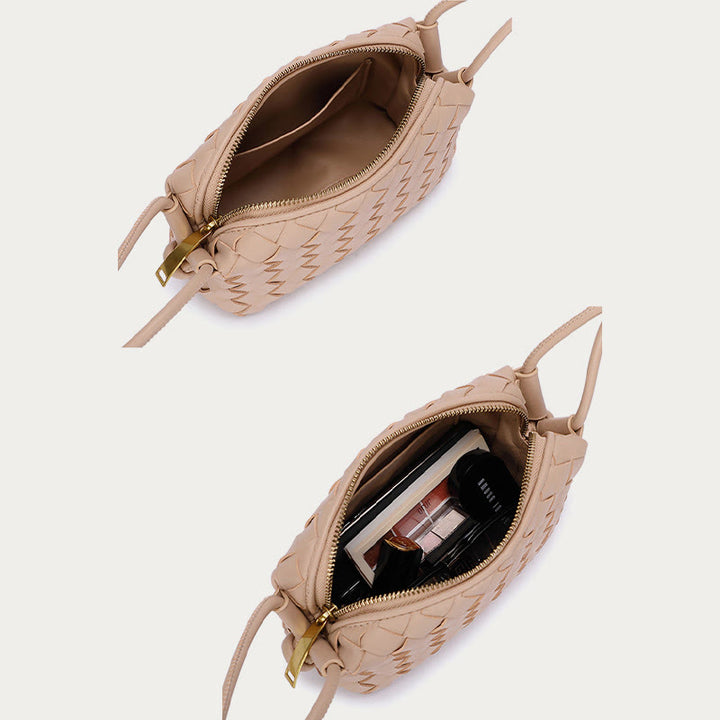 Umhängetasche für Damen, gestrickt, mit Karomuster, Handytasche