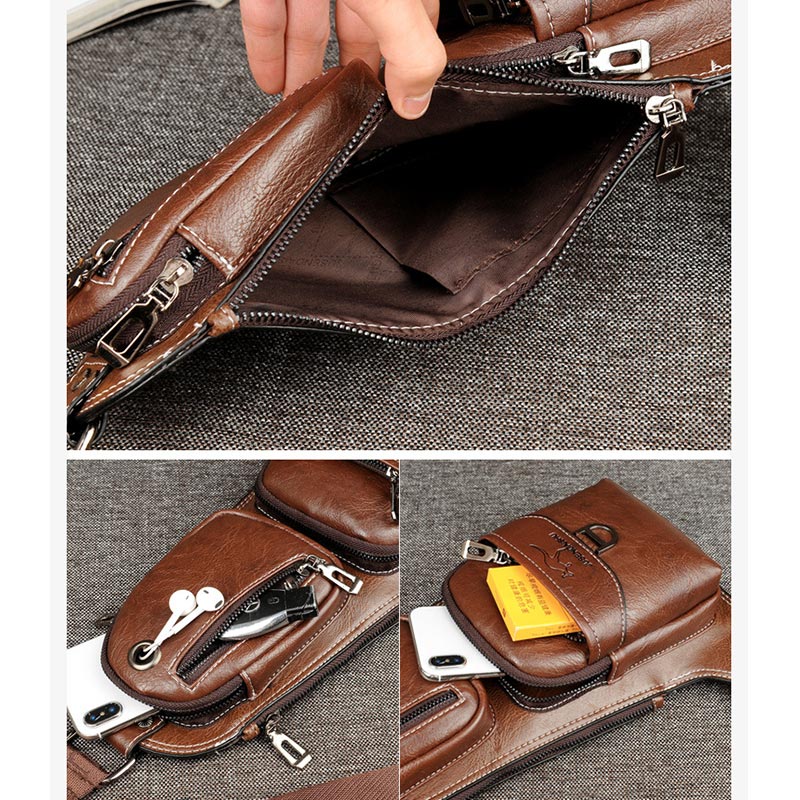 Schultertasche, Rucksack für Herren, Umhängetasche, Brusttasche, Tagesrucksack, Outdoor-Reisen - image 3