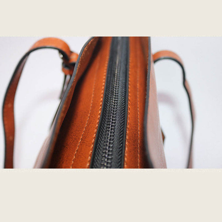 Große Tragetasche im Vintage-Stil mit großer Kapazität und Volltonfarbe