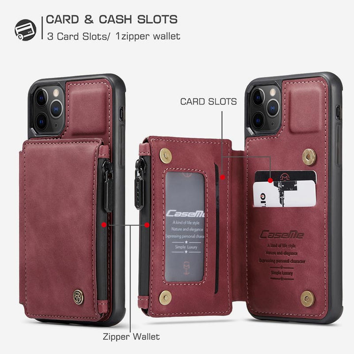 2 IN 1 Anti-Diebstahl RFID Telefon Tasche Brieftasche Smartphone Fall Kompatibel mit iPhone
