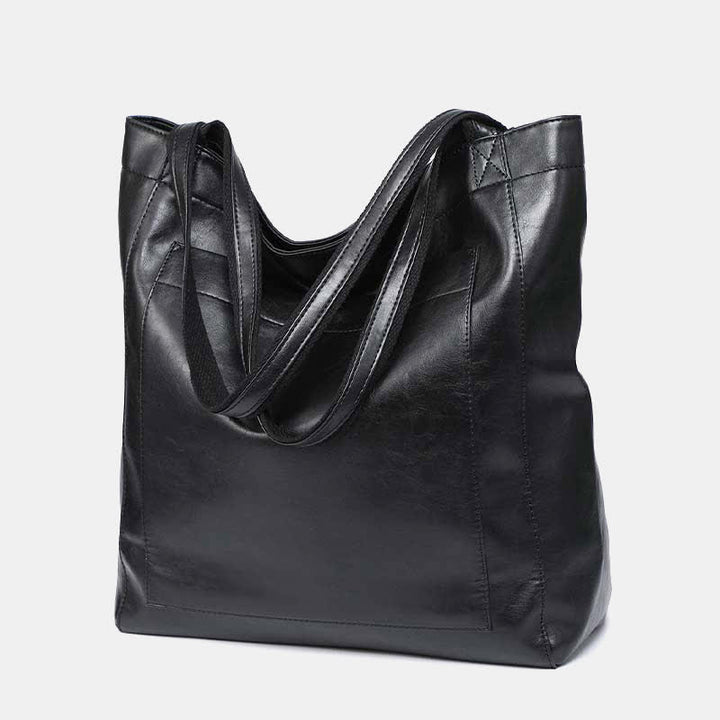 Extra große Tragetasche aus weichem PU-Leder für Damen