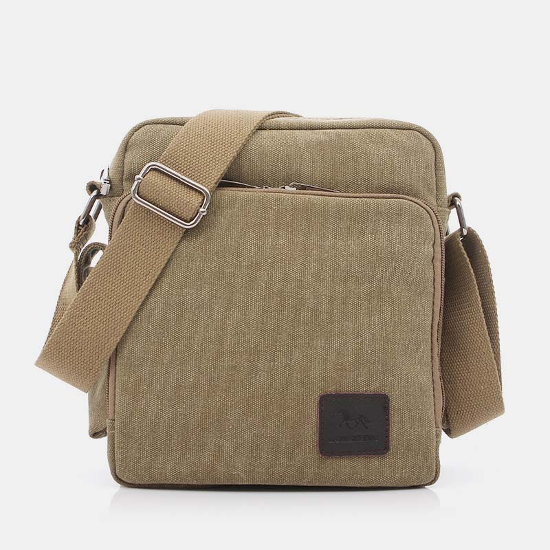 Vintage Canvas Mini Crossbody Umhängetasche Männer kleine Geldbörsen mit Multi-Slot