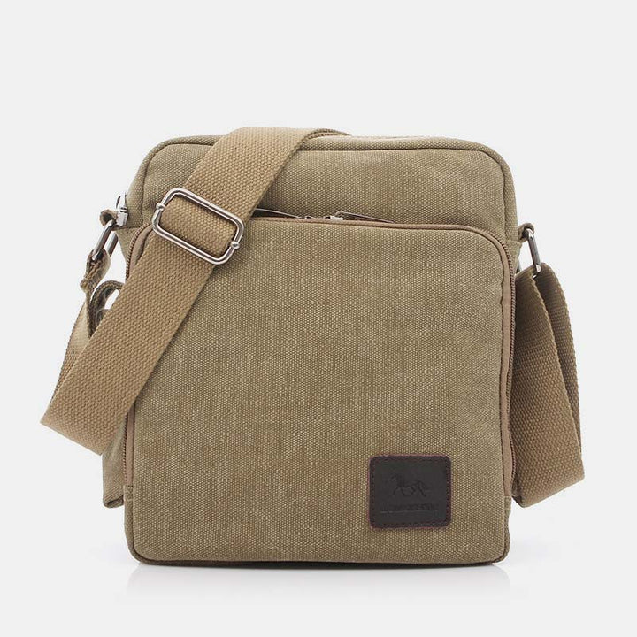 Vintage Canvas Mini Crossbody Umhängetasche Männer kleine Geldbörsen mit Multi-Slot