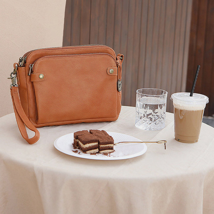 Weiche PU-Clutch mit mehreren Taschen, Vintage-Umhängetasche
