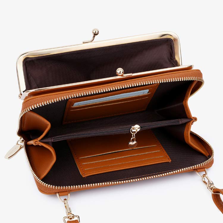 Kleine Crossbody-Handytasche, leichte Schultertasche, Clutch, Geldbörse, Handy-Geldbörse