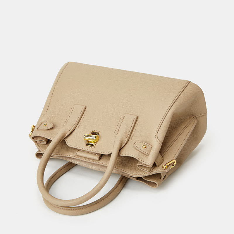 Elegante Handtasche für Damen, große, klassische Tragetasche aus veganem Leder