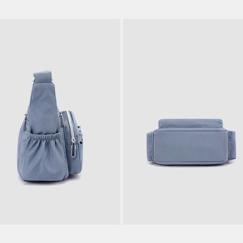 Leichte Nylon-Geldbörse mit mehreren Taschen für Damen, multifunktionale Umhängetasche