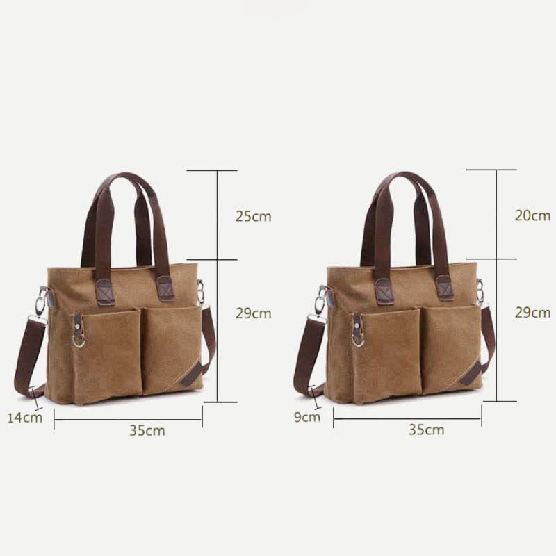 Canvas-Umhängetasche für Damen und Herren, Retro, lässige Handtasche, Arbeitstasche