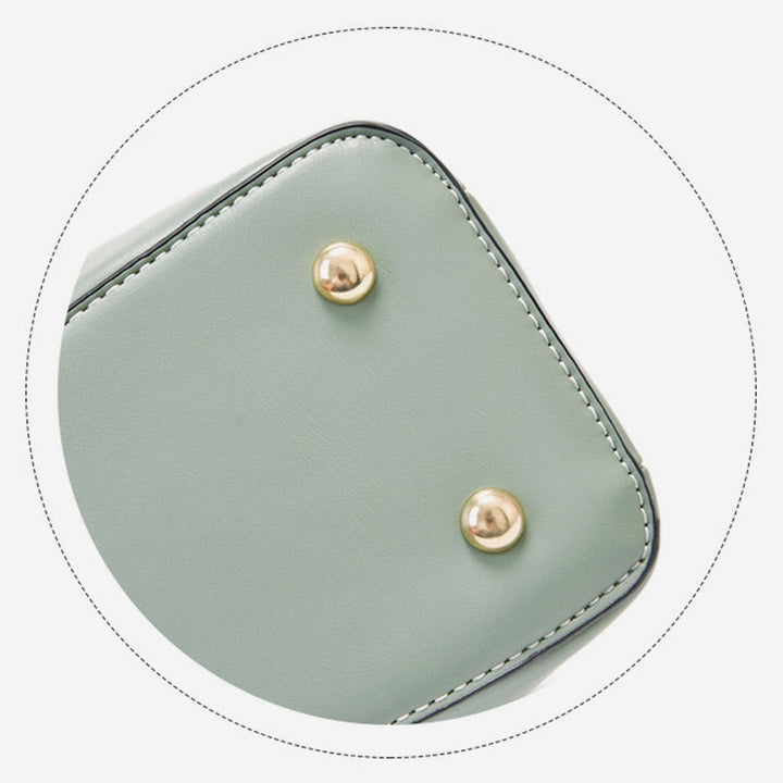 Umhängetasche für Damen, schlichte Schultertasche aus Leder mit Schmetterlingsmotiv