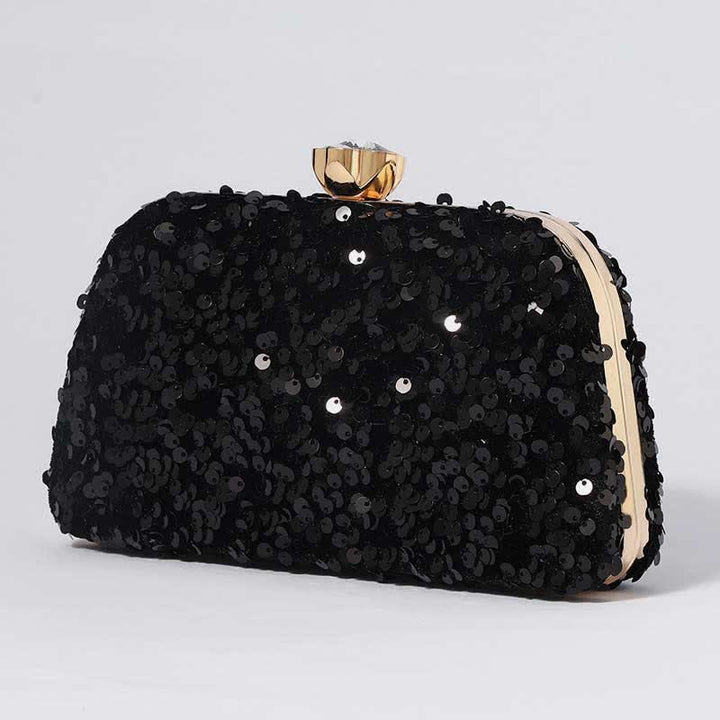 Damen Glitzer Clutch Perlen Pailletten Party Abendtasche mit Umhängegurt