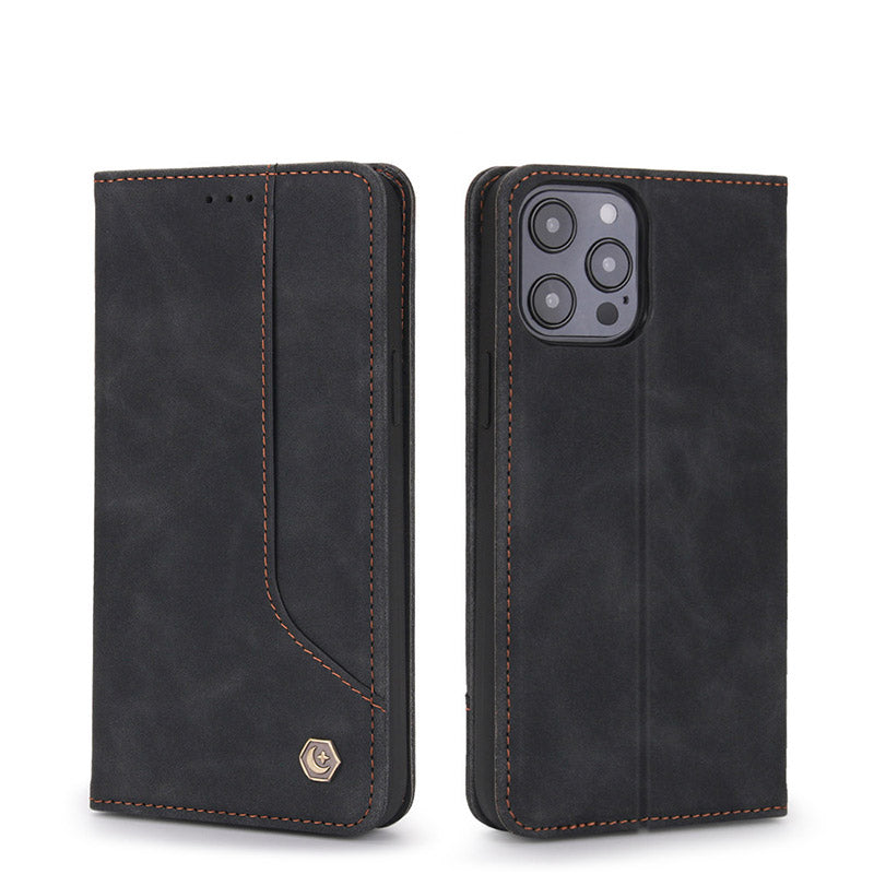 iPhone 13 Pro Max Leder Wallet Case Magnetische Hülle mit Ständer Kartenfach