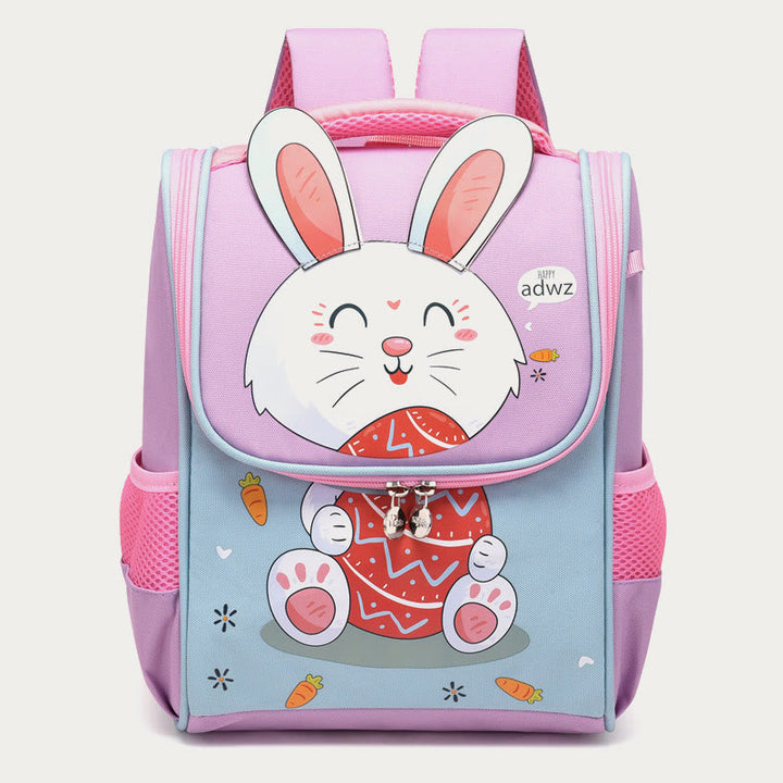 Cartoon-Rucksack für Kinder mit Tierdruck, Wirbelsäulenschutz, Schultasche