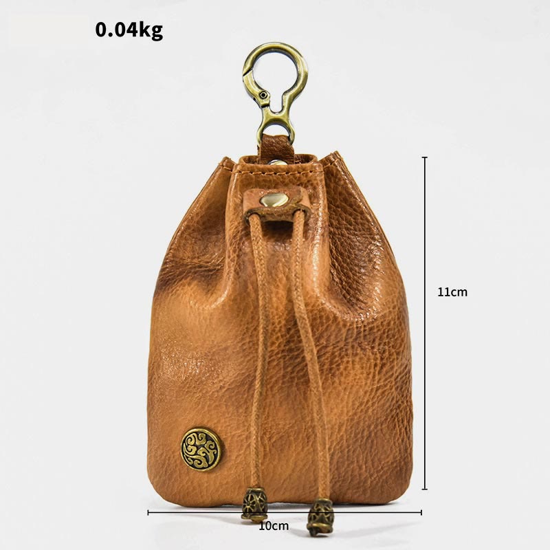 Geldbörse für Damen, Vintage-Stil, Leder, Mini-Einkaufstasche