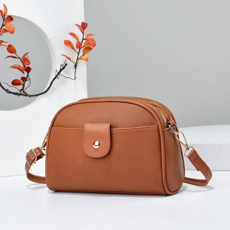 Weiche Handytasche für Damen, elegante Umhängetasche mit abnehmbarem Riemen