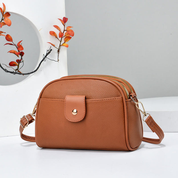 Weiche Handytasche für Damen, elegante Umhängetasche mit abnehmbarem Riemen