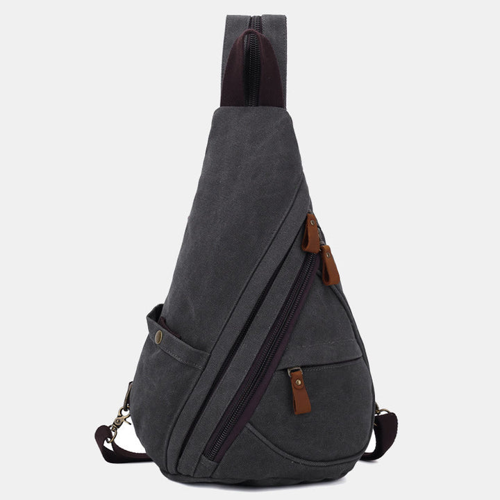 Lässiger Reise-Schulterrucksack aus Segeltuch für Damen und Herren