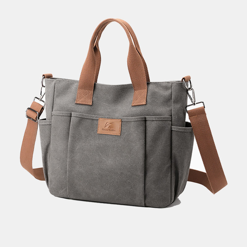 Damen Canvas Handtasche mit mehreren Taschen, wichtige Umhängetasche