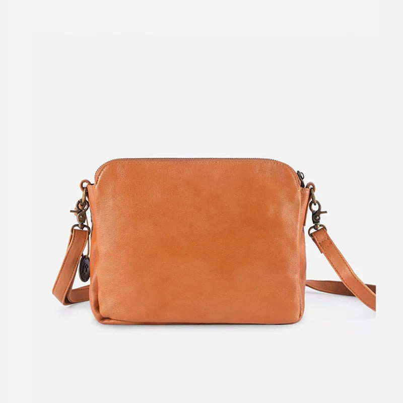 Vintage Dreilagige Umhängetasche aus Leder für Damen