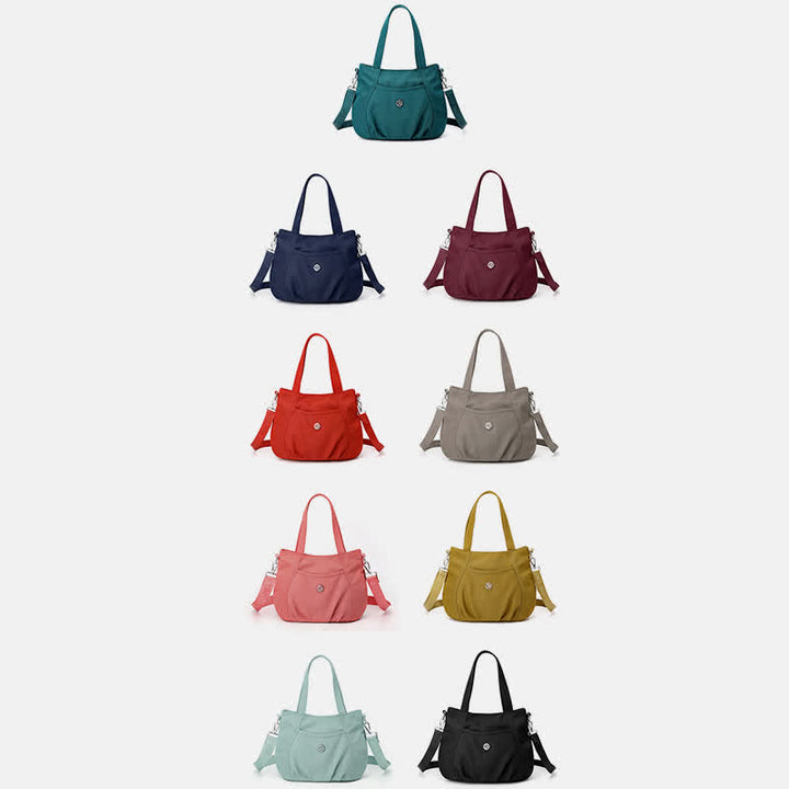 Leichte Umhängetasche aus Nylon mit mehreren Taschen und Reißverschlusstasche für Damen
