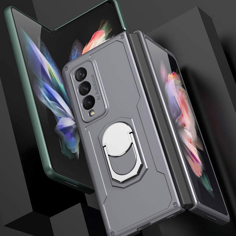 Telefonhalter-Holster für Galaxy Z Fold 3, drehbarer Ständer, Clip, Telefonhülle
