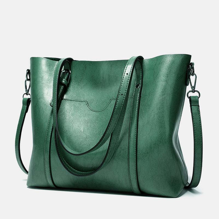 Große Tragetasche im Vintage-Stil mit großer Kapazität und Volltonfarbe