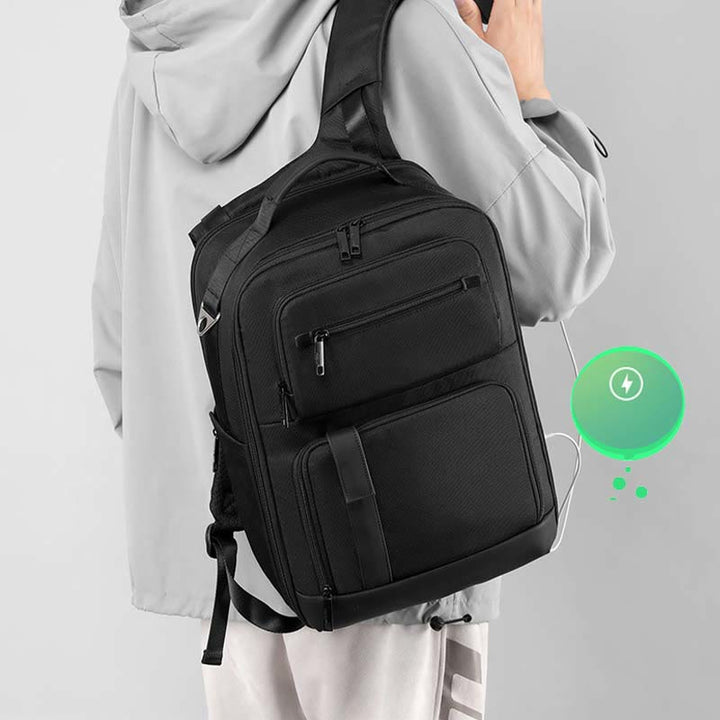 Rucksack für Herren, für Geschäftsreisen, Laptop, Schultasche mit großem Fassungsvermögen
