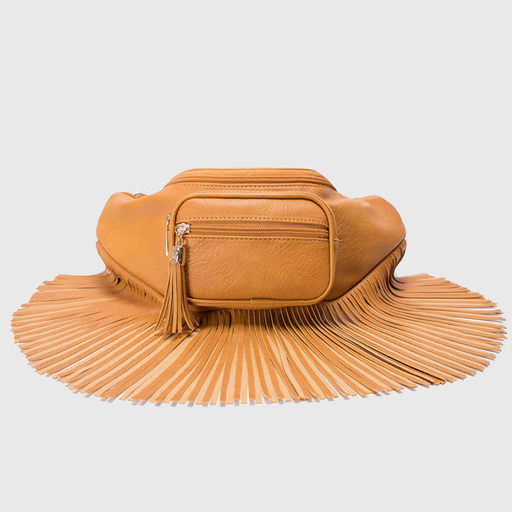 Gürteltasche für Damen, multifunktionale Umhängetasche mit Quaste für den Außenbereich