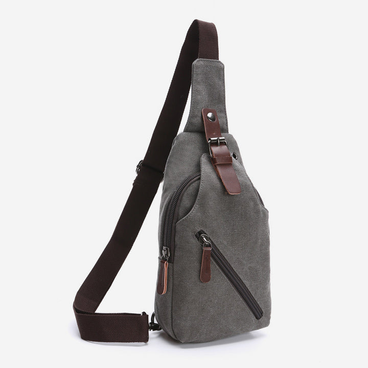 Multifunktionale Schultertasche aus Canvas im Vintage-Stil