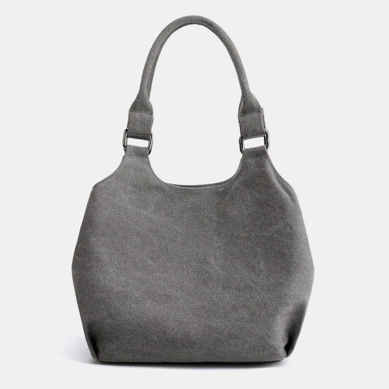 Tragetasche aus Canvas mit drei Fächern, leicht, funktional, Hobo-Handtasche