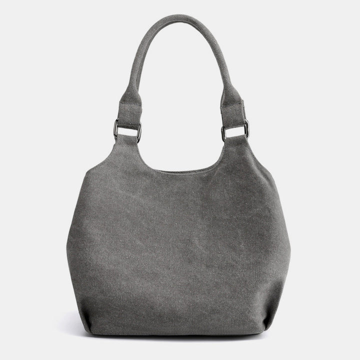 Tragetasche aus Canvas mit drei Fächern, leicht, funktional, Hobo-Handtasche