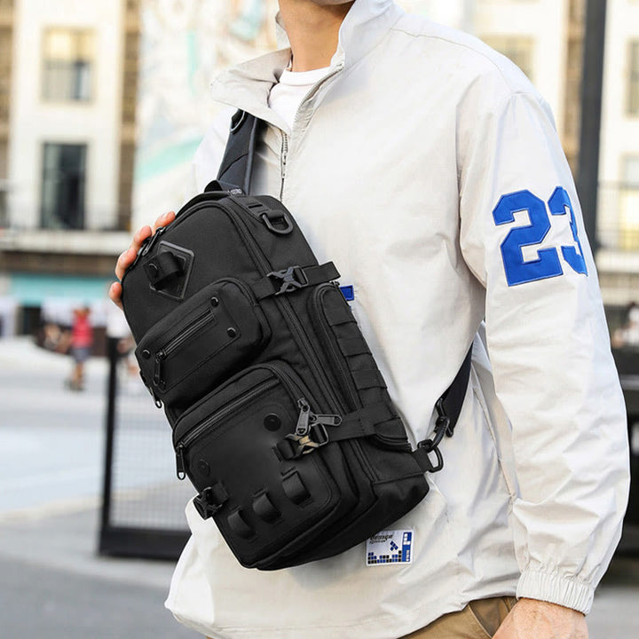 Schultertasche für Herren, Outdoor-Sport, Crossbody, taktische Brusttasche