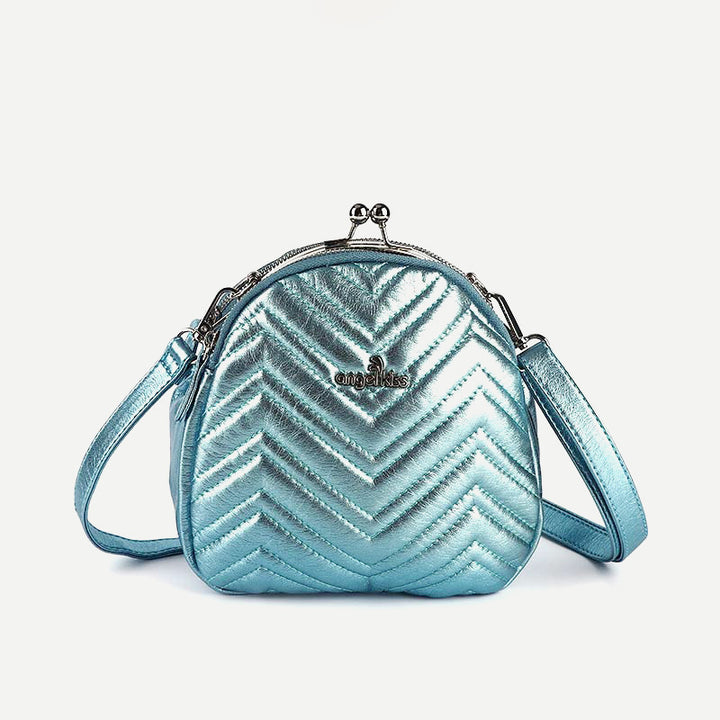 Mini-Rucksack mit drei Fächern, Kisslock-Reißverschluss, Tagesrucksack, modische Party-Geldbörsen, Handtaschen