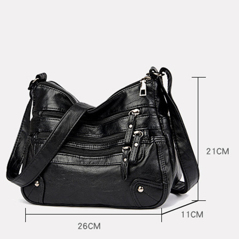 Umhängetasche mit großem Fassungsvermögen und mehreren Taschen