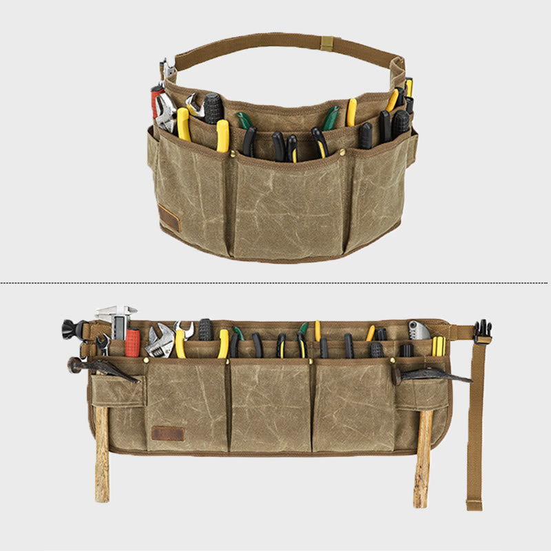 Werkzeuggürteltasche mit mehreren Steckplätzen, wasserdichte Hüfttasche aus Canvas für die Werkzeugorganisation