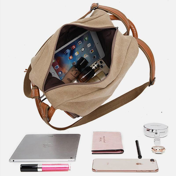 Multifunktionaler Damen-Rucksack mit Quastendekor, tragendem Canvas, Reise-Tagesrucksack