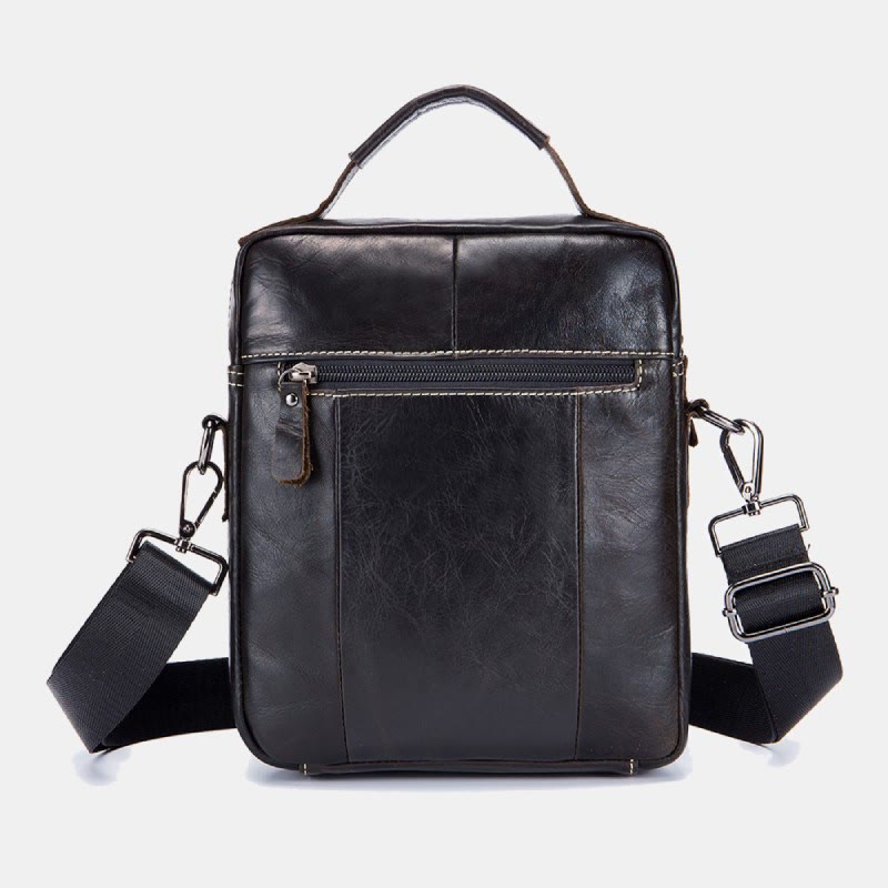 Große Kapazität Echt Leder Messenger Bag Crossbody Schulter Geldbörse Fit 9,7 in iPad