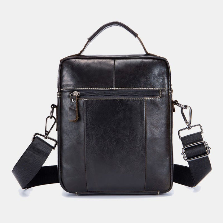 Große Kapazität Echt Leder Messenger Bag Crossbody Schulter Geldbörse Fit 9,7 in iPad