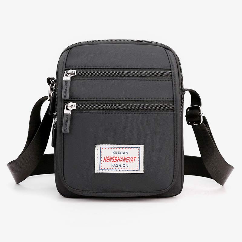 Funktionelle Damen-Geldbörse mit mehreren Taschen, einfarbiges Nylon, Umhängetasche