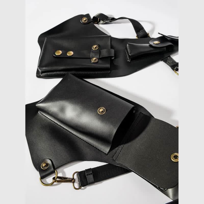 Vintage Leder versteckt Unterarm Gurt Brieftasche Tasche Schulter Holster Tasche