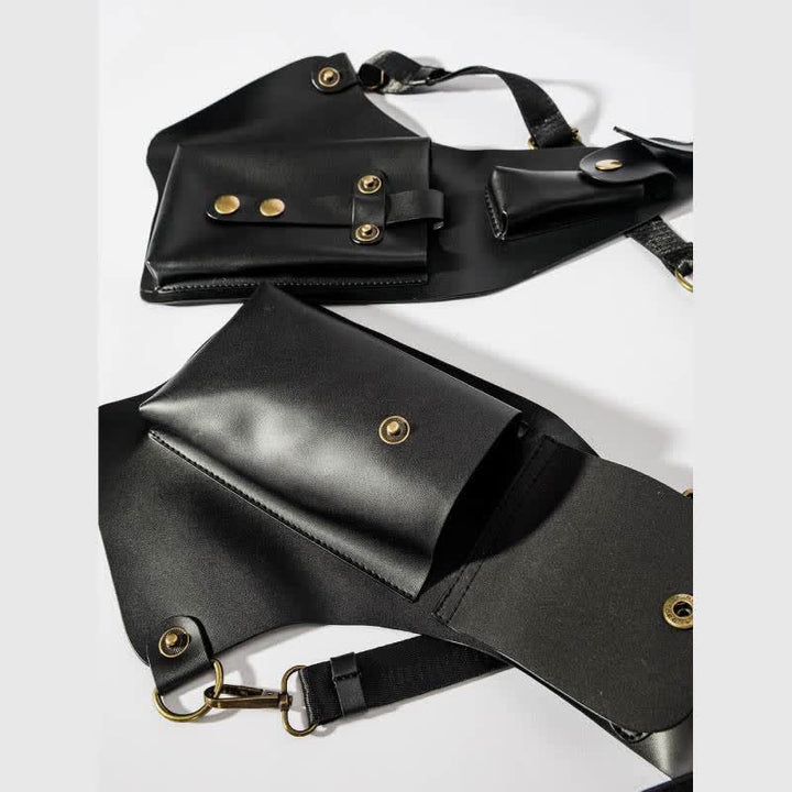 Vintage Leder versteckt Unterarm Gurt Brieftasche Tasche Schulter Holster Tasche