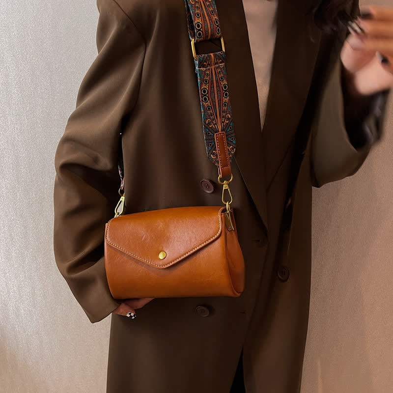 Retro Umhängetasche für Damen PU Leder Schultertasche Satchel Geldbörsen