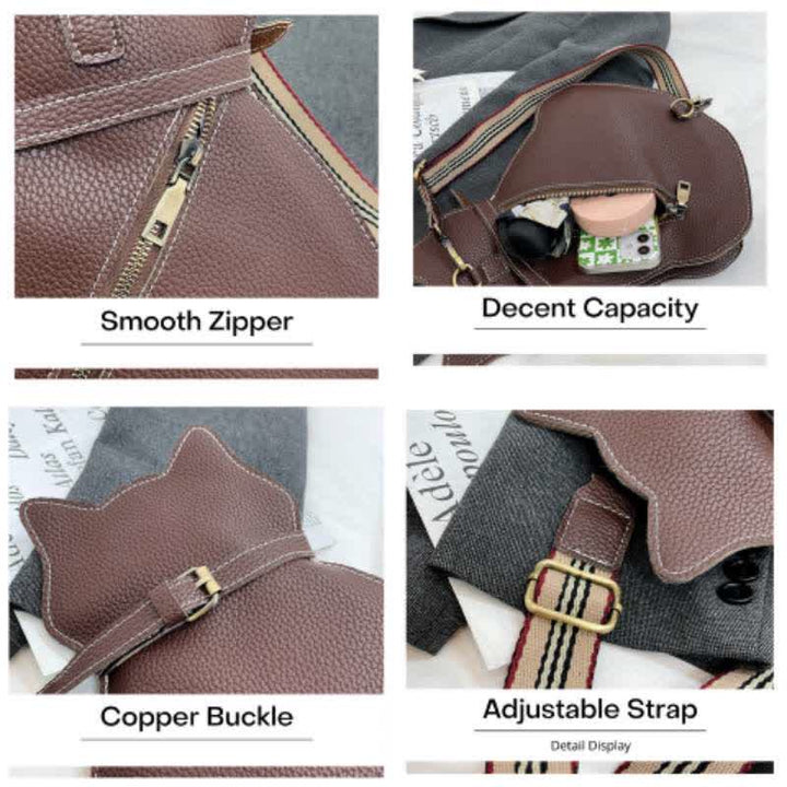 Süße Schultertasche aus PU-Leder in Katzenform für Damen