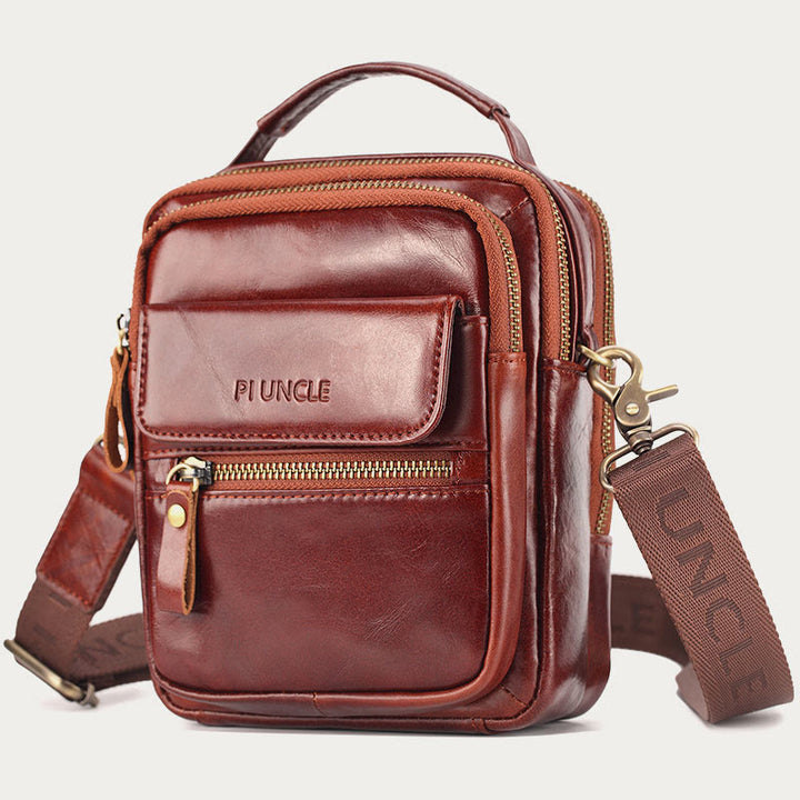 Messenger Bag für Herren, Business, kleine tragbare Umhängetasche aus Leder